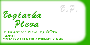 boglarka pleva business card